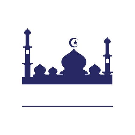 mosque logo and symbol vectorのイラスト素材