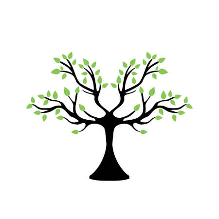 tree branch vector ilustration design templateのイラスト素材