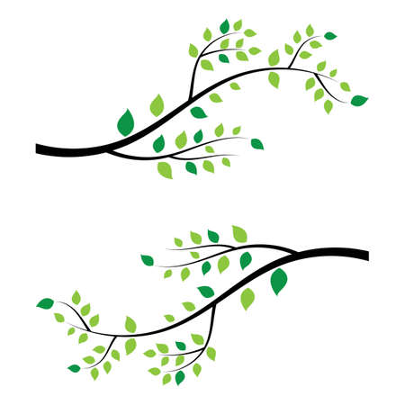 tree branch vector ilustration design templateのイラスト素材