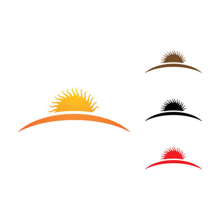 Sun Vector illustration Icon Logo Template designのイラスト素材