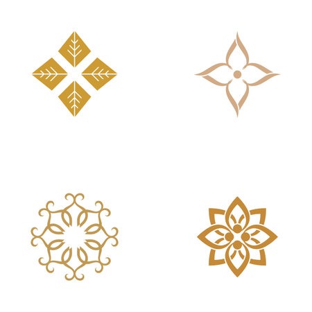 Abstract mandala flower swirl logo icon vector design. Elegant premium ornament vector logotype symbol.のイラスト素材
