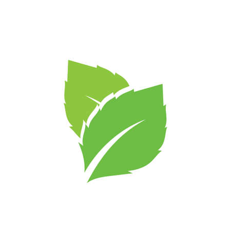 leaf logo green ecology nature element vector