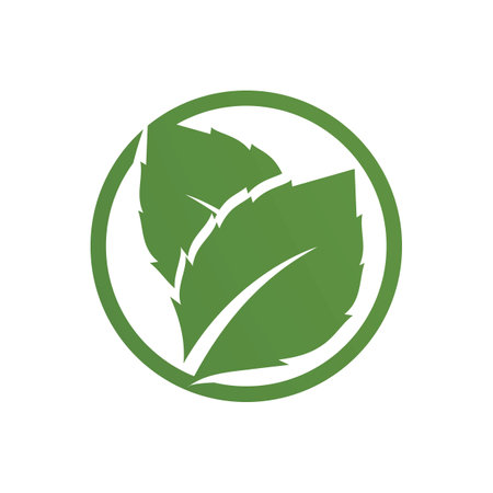 Logos of green Tree leaf ecology nature element vector