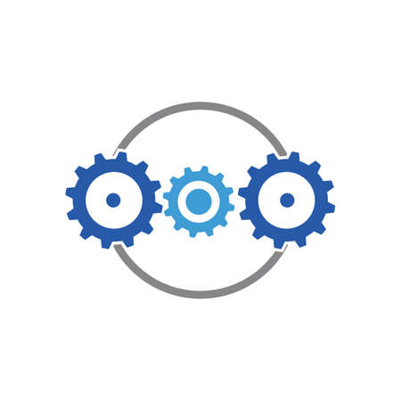Gear Logo Template vector icon illustration designのイラスト素材