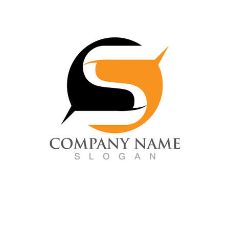S letter logo design vectorのイラスト素材