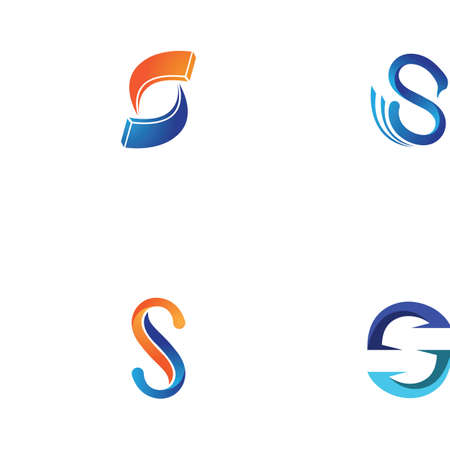 S letter logo design vectorのイラスト素材