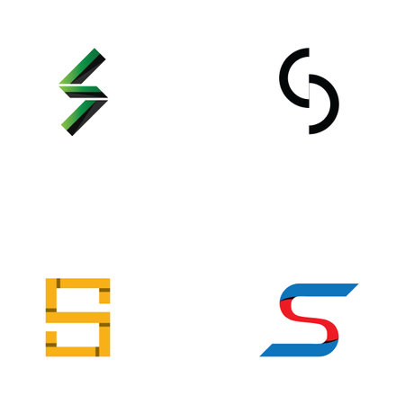 S letter logo design vectorのイラスト素材