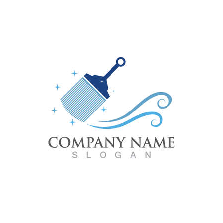 Cleaning logo and symbol illustration vector templateのイラスト素材