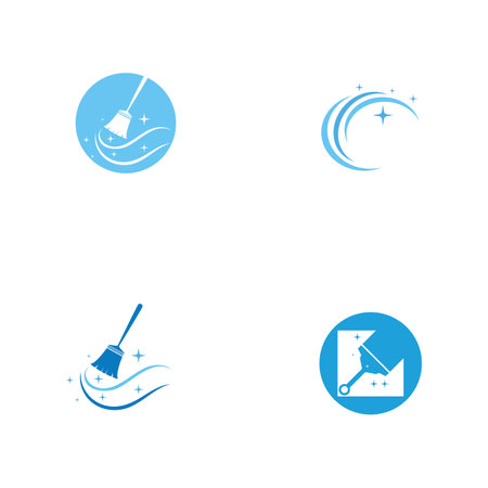 Cleaning logo and symbol illustration vector templateのイラスト素材