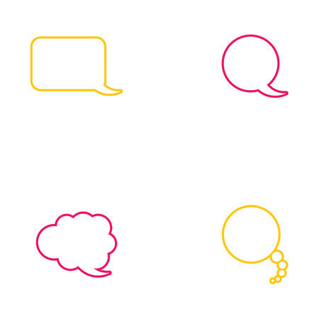 Vector speech bubbles in flat designのイラスト素材