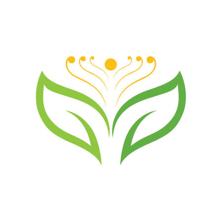 icon of green Tree leaf ecology nature element vectorのイラスト素材