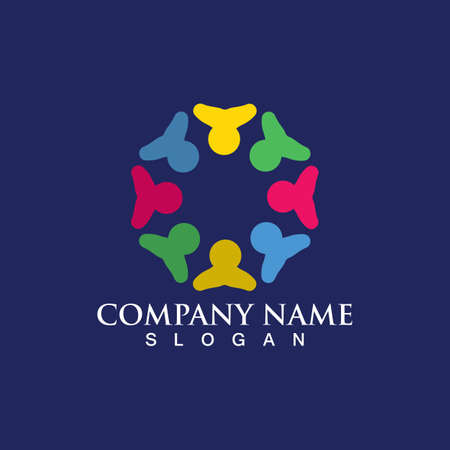 Community, network and social icon design templateのイラスト素材