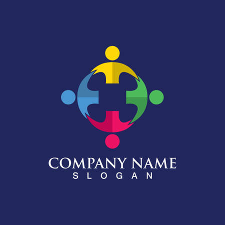 Community, network and social icon design templateのイラスト素材