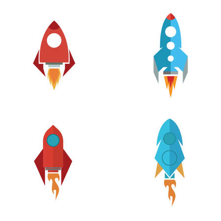 Rocket logo  icons set Vectorのイラスト素材