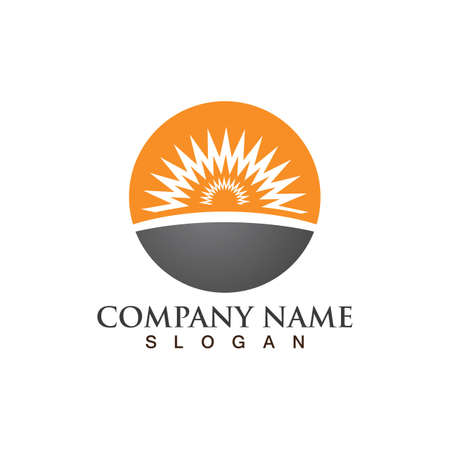 Sun Vector illustration Icon Logo Template designのイラスト素材