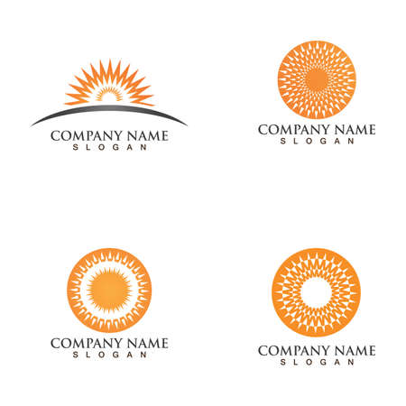 Sun Vector illustration Icon Logo Template designのイラスト素材