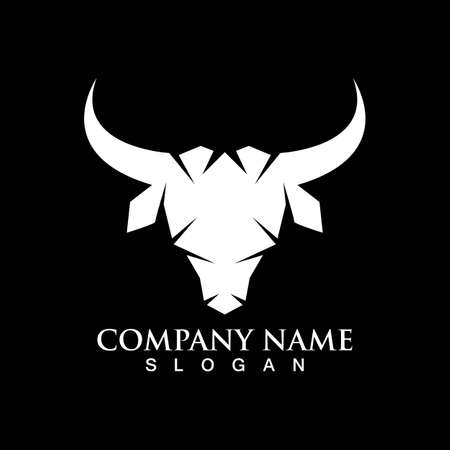 Bull horn devil  logo vectorsのイラスト素材