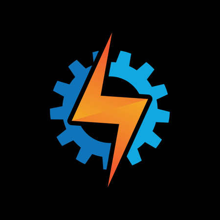 Voltage Electric Bolt Storm Flash logo design inspirationのイラスト素材