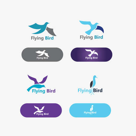 Flying bird logo and symbol animalのイラスト素材