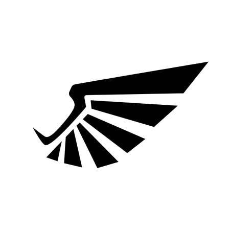 Wings logo design falcon bird vectorのイラスト素材