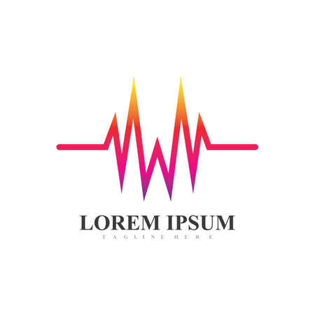 Sound waves vector illustration design templateのイラスト素材