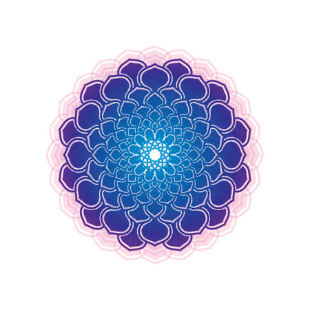 Flower Mandala vector illustrationのイラスト素材