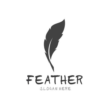 Feather pen logo and symbol vectorのイラスト素材