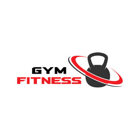 Gym fitness health people logo vectorのイラスト素材