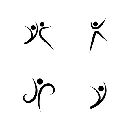 Human character logo sign illustration vector designのイラスト素材