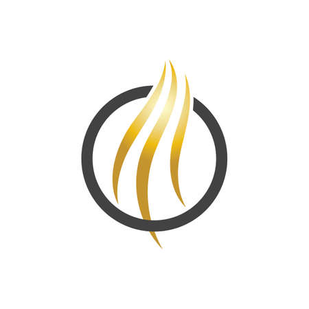Hair wave logo icon vector imageのイラスト素材