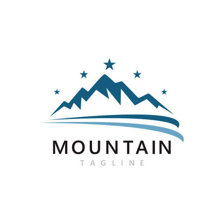 Mountain icon Logo Template Vector illustration designのイラスト素材