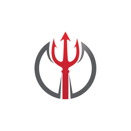 Trident Logo Template vector icon illustration designのイラスト素材