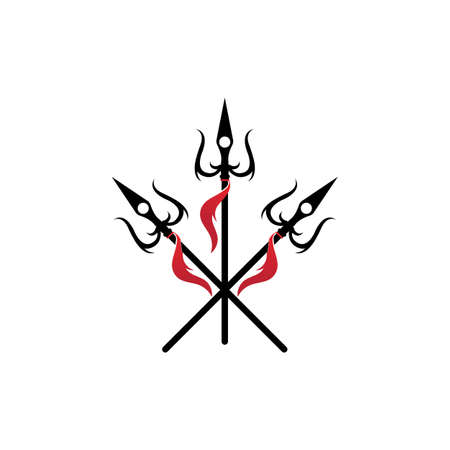 Trident Logo Template vector icon illustration design