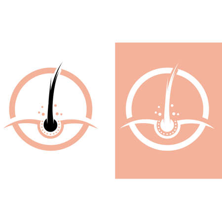 Hair treatments logo vector iconのイラスト素材