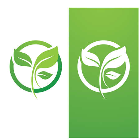 leaf green logo ecology nature element vectorのイラスト素材