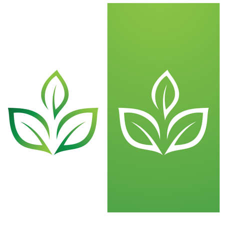 leaf green logo ecology nature element vectorのイラスト素材