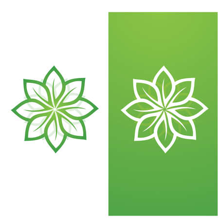 leaf green logo ecology nature element vectorのイラスト素材