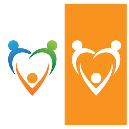 Family care love logo vector imageのイラスト素材