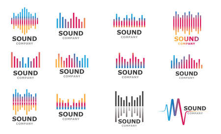 Sound waves vector illustration design templateのイラスト素材