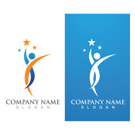 Success people star logo vectorのイラスト素材