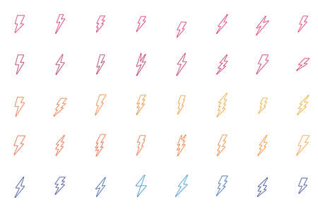 thunderbolt flash lightning logoのイラスト素材