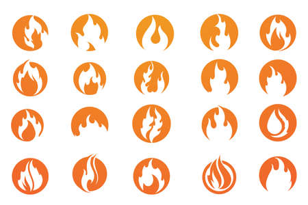 Fire Logo vector illustration design templateのイラスト素材