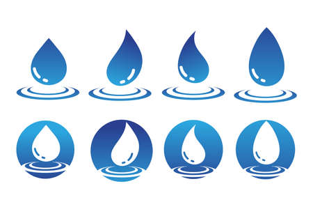 Water drop Logo Template vector illustration designのイラスト素材