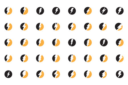 thunderbolt flash lightning logoのイラスト素材