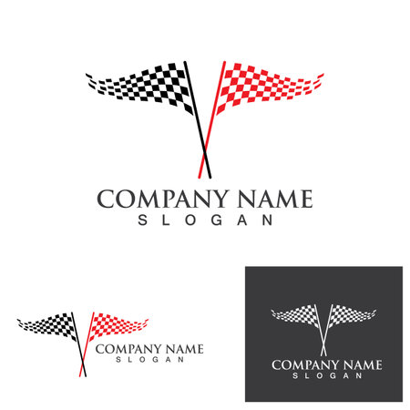 Race flag icon, simple design illustration vectorのイラスト素材