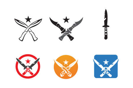 Smale knife folding logo symbol vectorのイラスト素材
