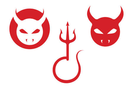 Devil horn Vector icon design illustration logo Template