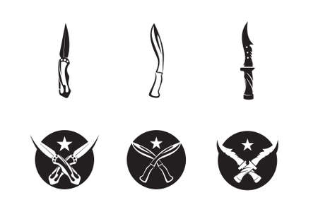 Smale knife folding logo symbol vectorのイラスト素材