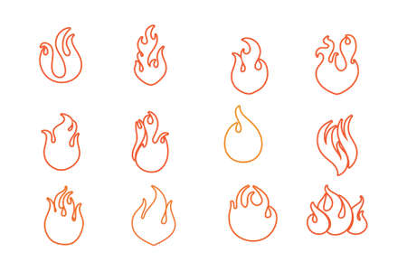 Fire flame vector illustration design templateのイラスト素材