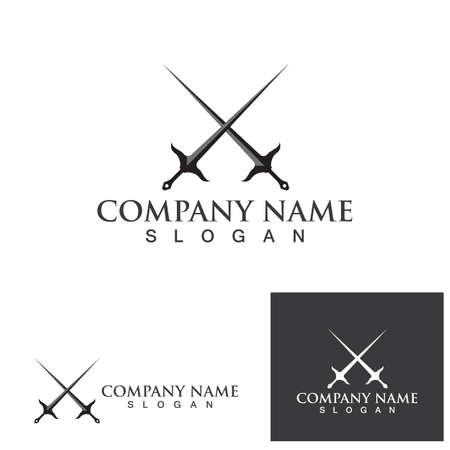 sword logo and symbol vector templateのイラスト素材